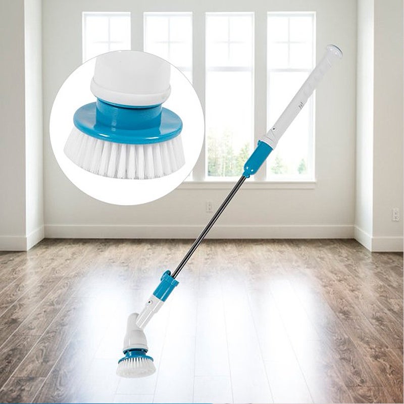 Spazzola Lavapavimenti Con Manico Lungo In Acciaio 128cm - Scopa Per Bagno E Piastrelle Con Setole Rigide In Nylon - 3