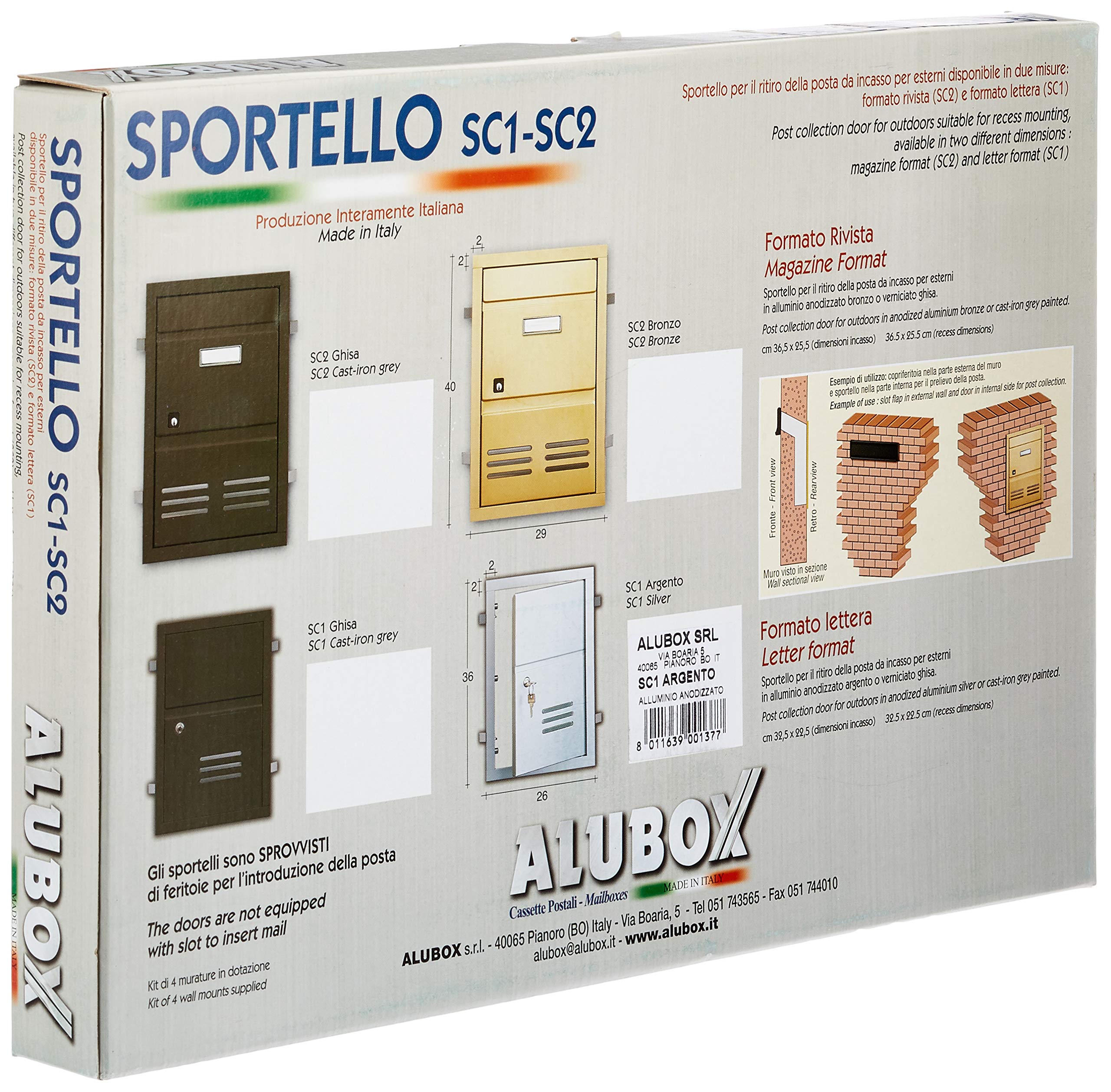ALUBOX SC1 SPORTELLO INCASSO ARG - argento - 2