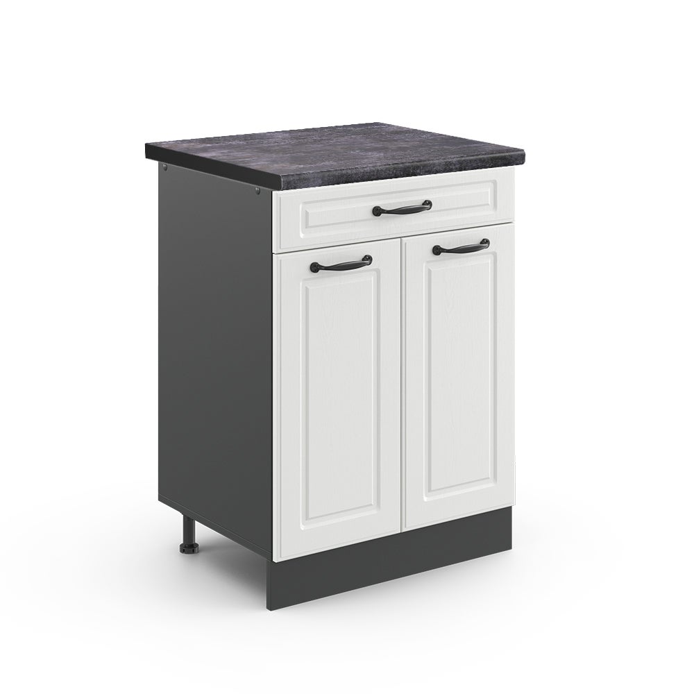 Vicco Szafka dolna do kuchni R-Line, Biały domek wiejski, 60 cm , BP Antracyt