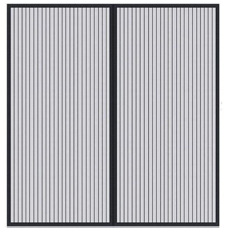 Moskitiera magnetyczna, oddychająca, przeciw komarom, zamykana automatycznie, 80 x 120 cm, czarna