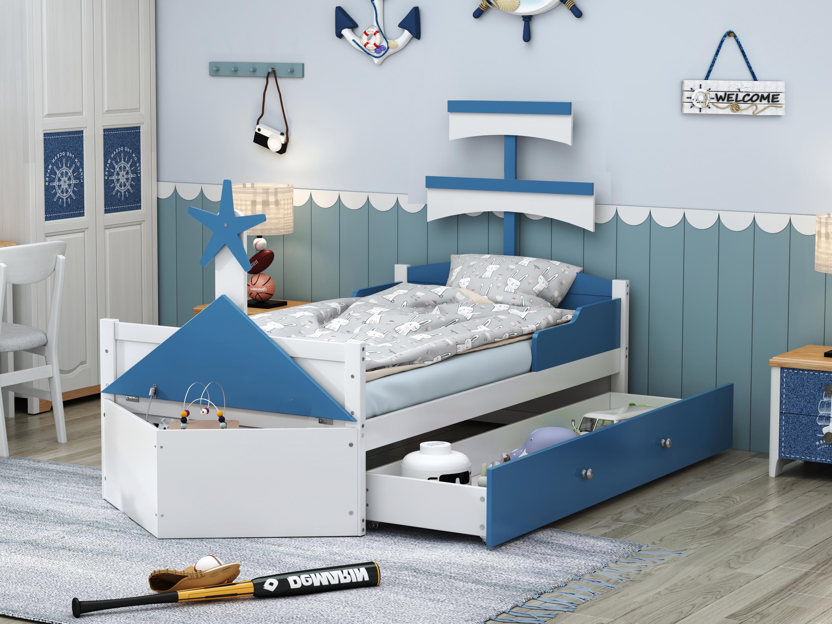 Letto Estraibile Letti A Barca Moderni Letto Singolo 90x200 Cm