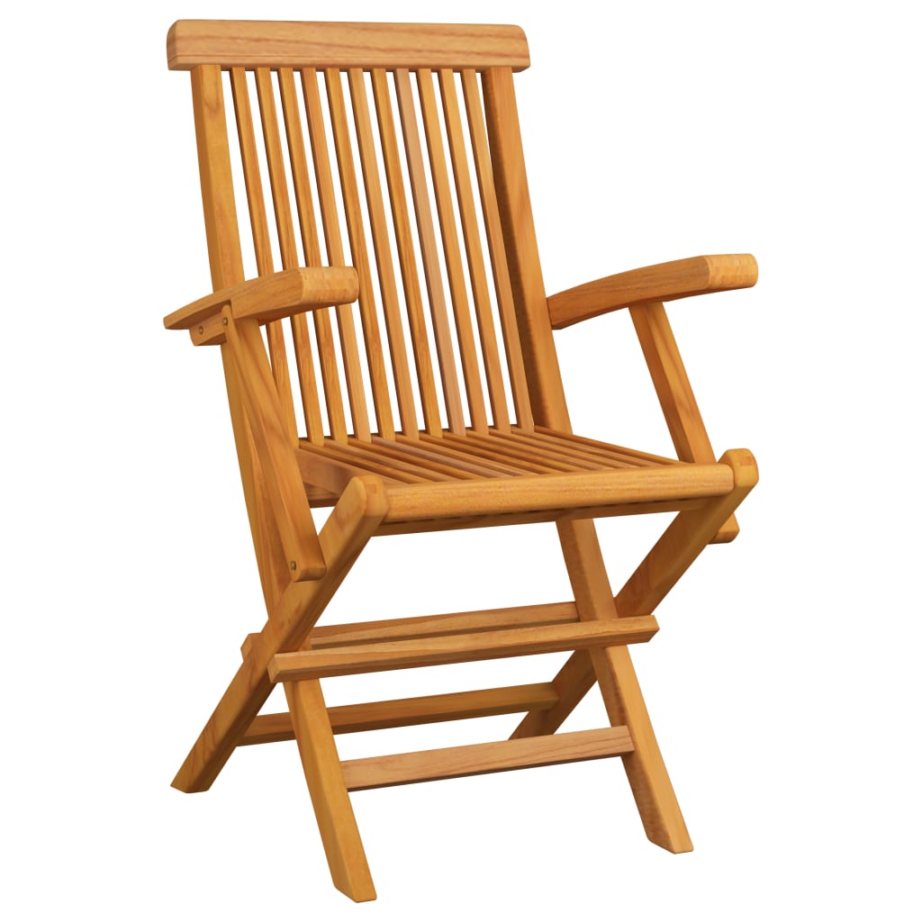 Chaises de jardin avec coussins bleu clair lot de 6 Teck massif vidaXL - 4