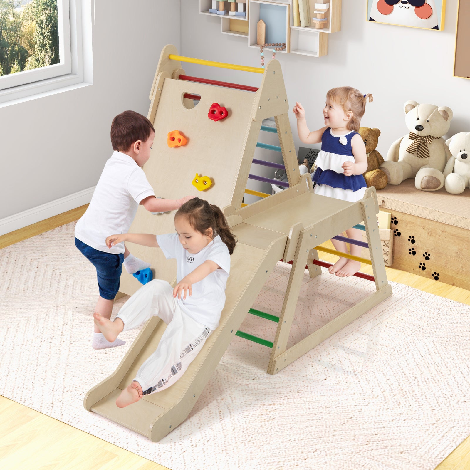 Aires de jeux avec toboggan pour le jardin