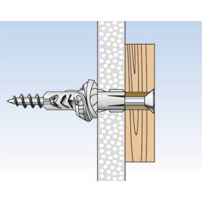 Chevilles nylon ux avec collerette - Dimension : 10X60 - FISCHER - 6