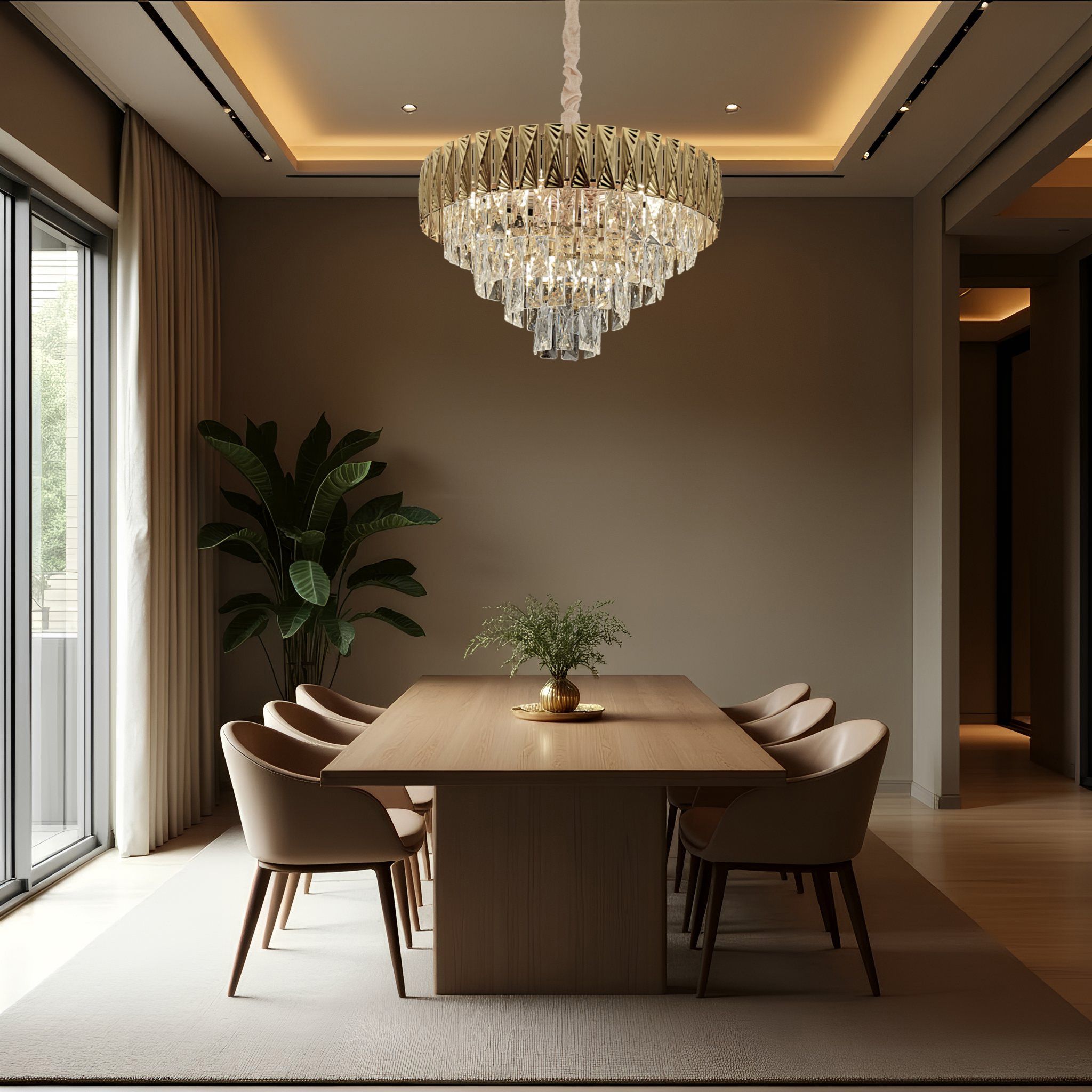 Lampa Sufitowa Wisząca Kryształowa Toolight G059-Cp 50Cm Złoty - 4