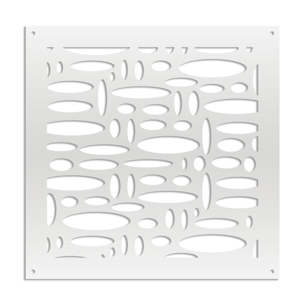FLASHPOINT - Panel perforowany z PVC - Osłona przeciwsłoneczna - Rozmiar 98x98 cm - Grubość 1 cm - Kolor BIAŁY
