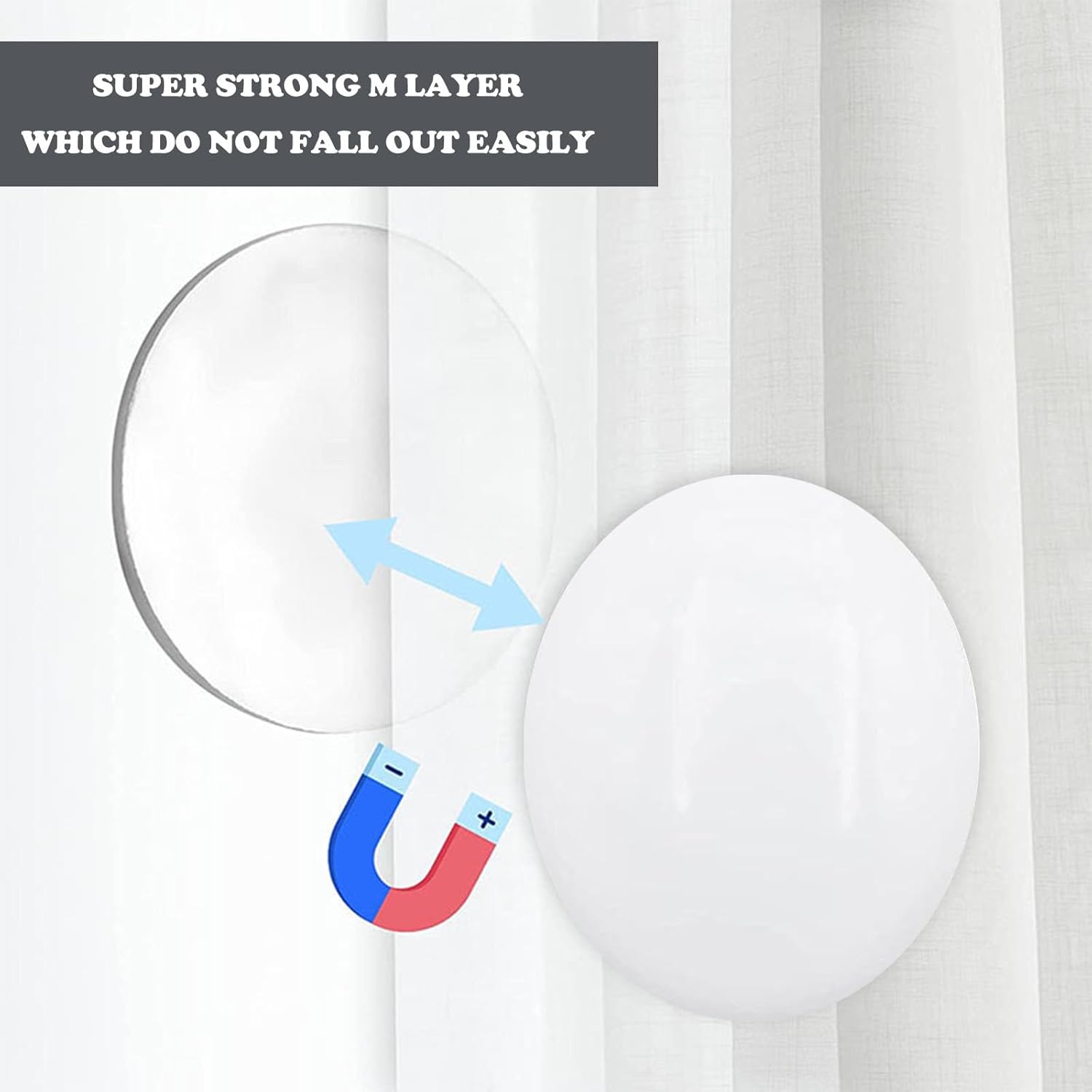 Poids de Rideau de Douche,Aimants de Rideau de Douche,Poids de Rideau de Douche Magnétiques,Poids de Rideau de Douche Solide,4PCS - 3