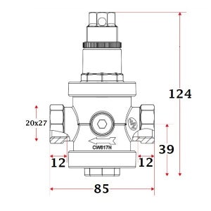 Valvola Di Ritegno In Ottone 1/2” Maschio - 1/2” Femmina - Non Ritorno Per Acqua - 5
