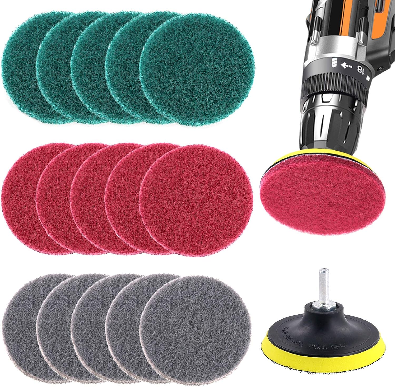 Lot 16 Tampons Laine D'Acier Extra Fine #000 - Nettoyage, Polissage Métal Bois Carrosserie Automobile