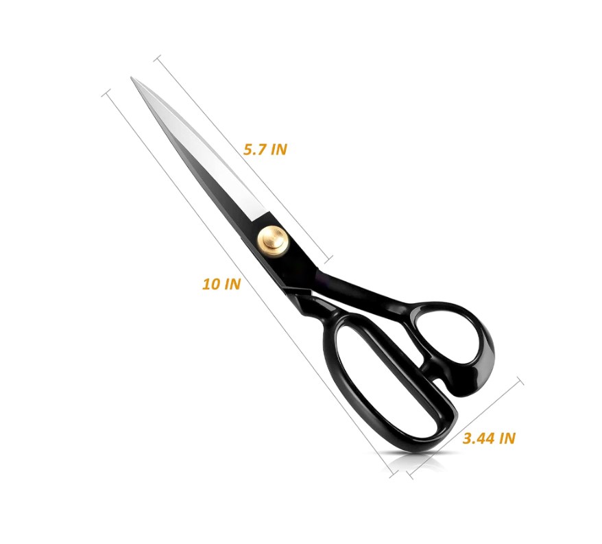 (destro) Tesoura de costura 25,5 cm - Tesoura de costura Tesoura de tecido para corte de tecidos, roupas, couro, matérias-primas - 2