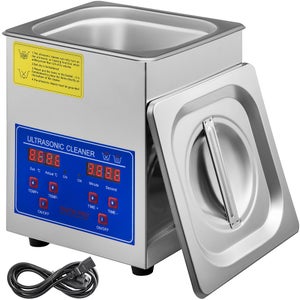 VEVOR Nettoyeur à Ultrasons Inox 1.3L Portable Professionnel Machine à Laver Bijoux avec Digital Affichage Ultrasonique pour les lunettes montres outi