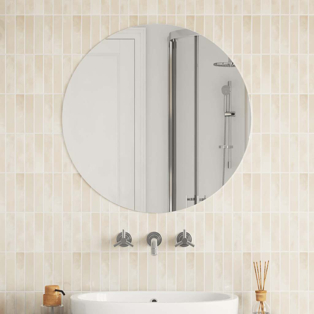 Vidaxl Espejo De Pared Redondo Vidrio 70 Cm , Leroy Merlin