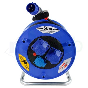 Prolunga Avvolgibile Emos 25 Metri – Con 4 Prese Schuko, Cavo In Gomma 1,5 Mm², IP44, Per Esterno, Campeggio, Cantieri