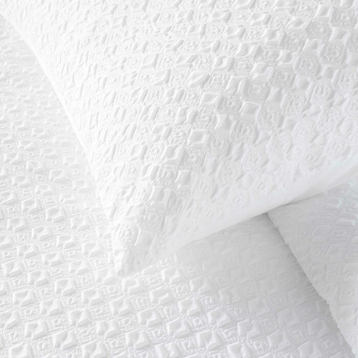 Housse de couette 240 x 220 cm microfibre gaufrée Litea Blanc - 3