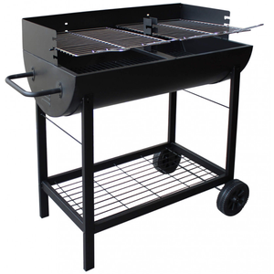 Gecheer Supporto Per BBQ A Carbonella Con Ruote, Griglia 70x50 Cm, 2 Ripiani, Per Picnic E Campeggio