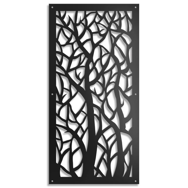 FORESTA - Pannello in PVC traforato - PARASOLE - spessore 1cm misura 50x150 cm - colore nero