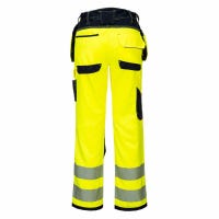 Pantalón elástico de alta visibilidad PW3 flúor bicolor bolsillos multi ...