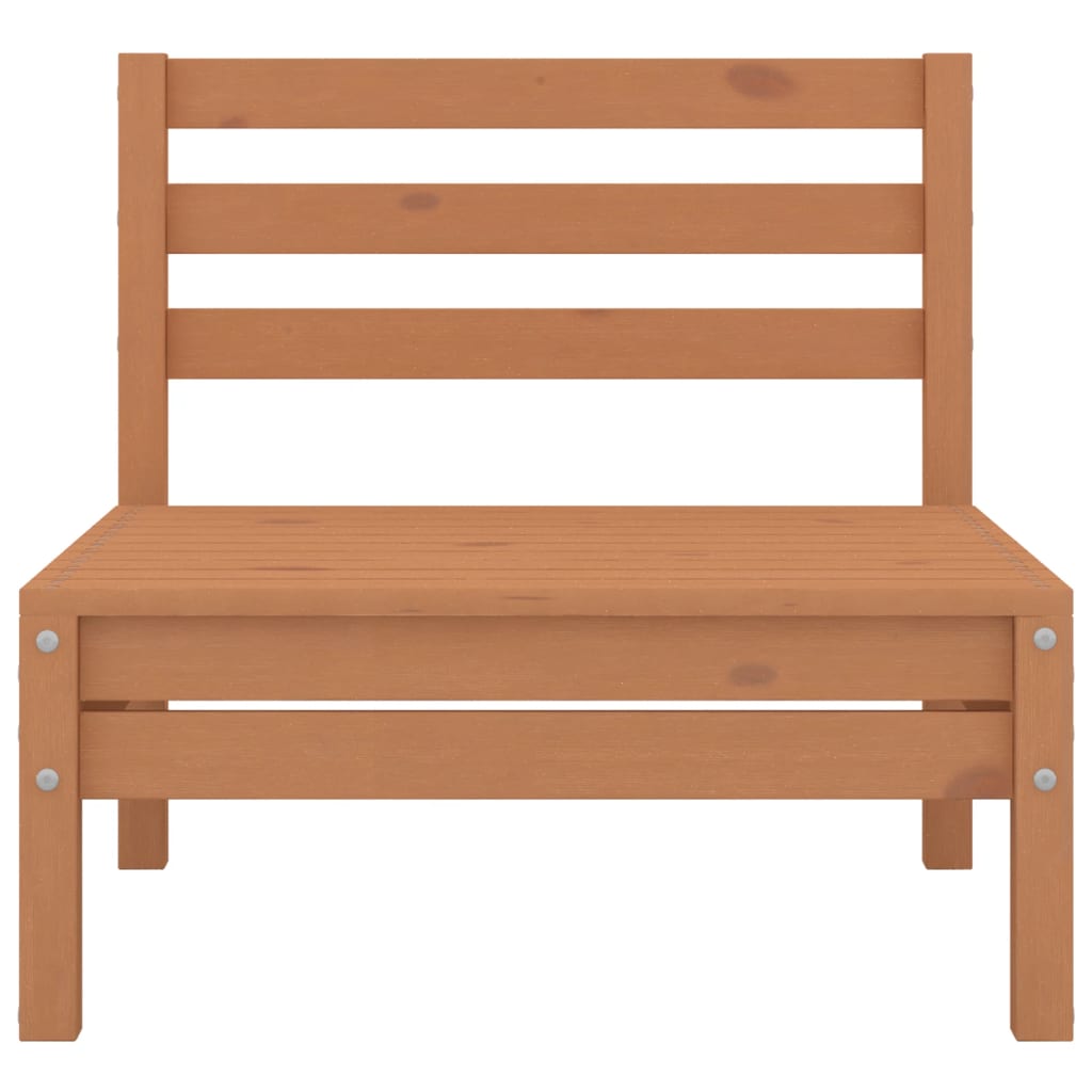Salon bas de jardin en bois Marron 5 personnes - 7