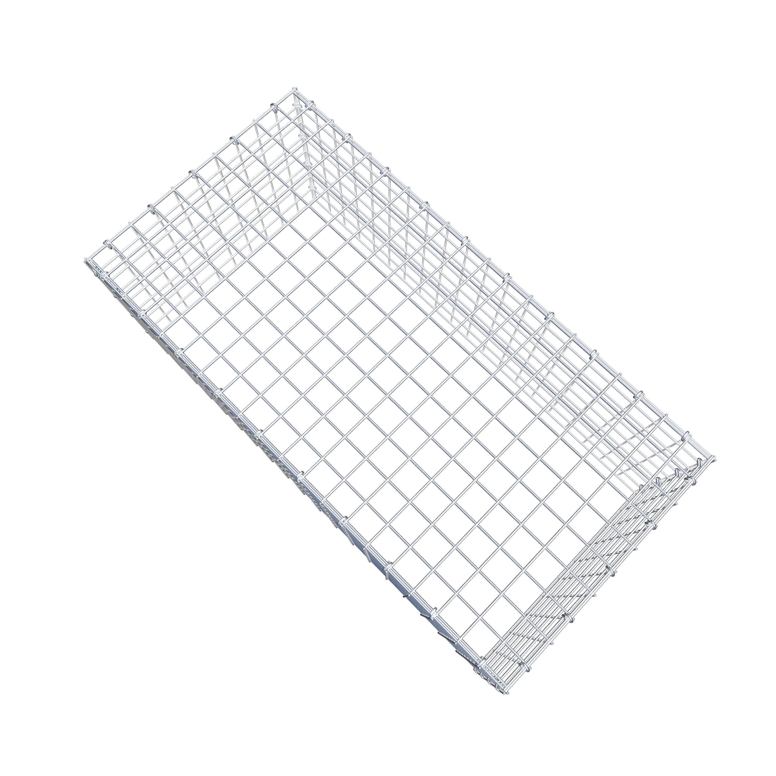 Gavión para apilar en acero galvanizado 100x40x50cm (LxAxP), malla 5 x 5cm, Anillo en C, sin rejilla inferior - 8
