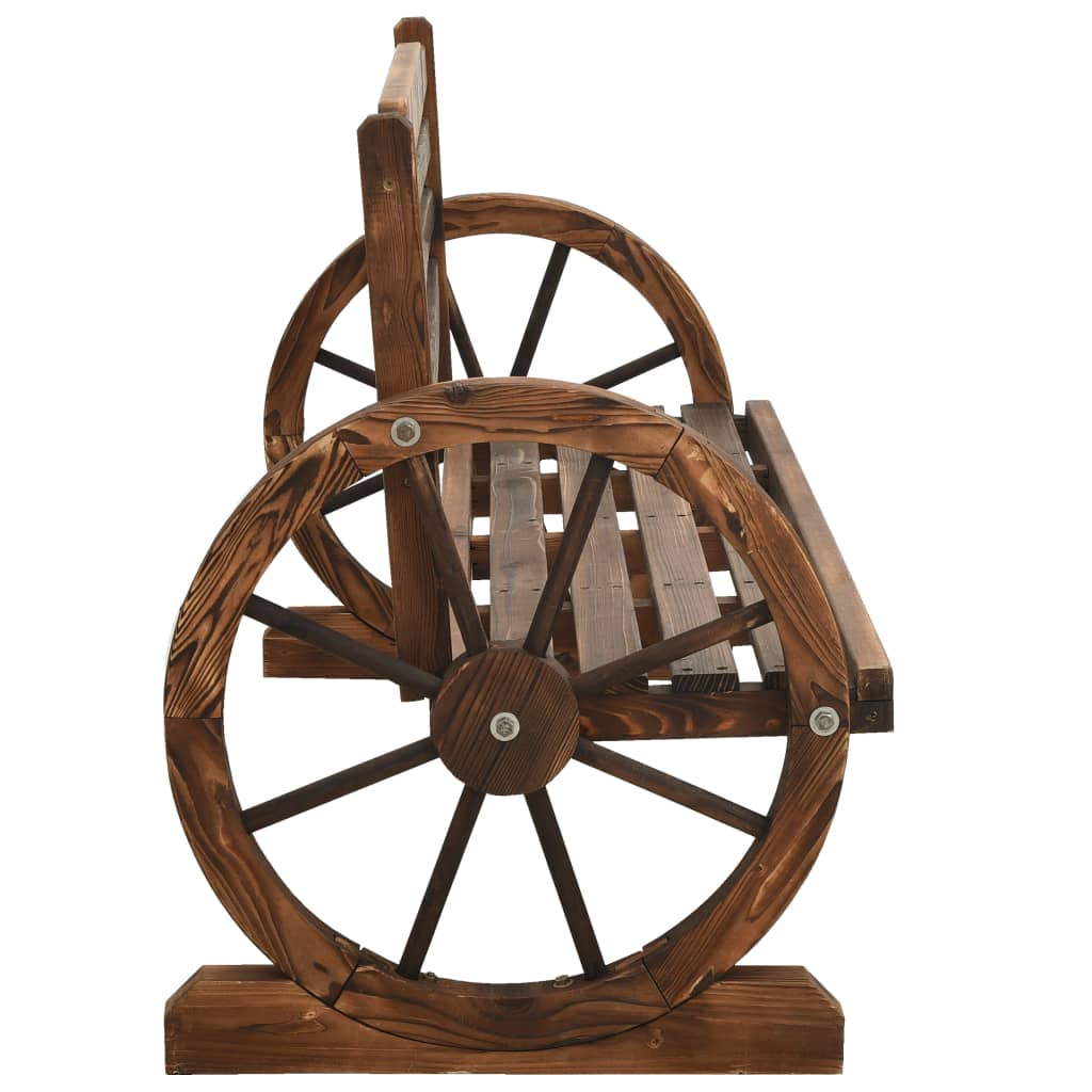 Panca da giardino arredo da giardino per terrazza 112 x 61 x 78 cm in legno massello di abete 02_0011176 - 3