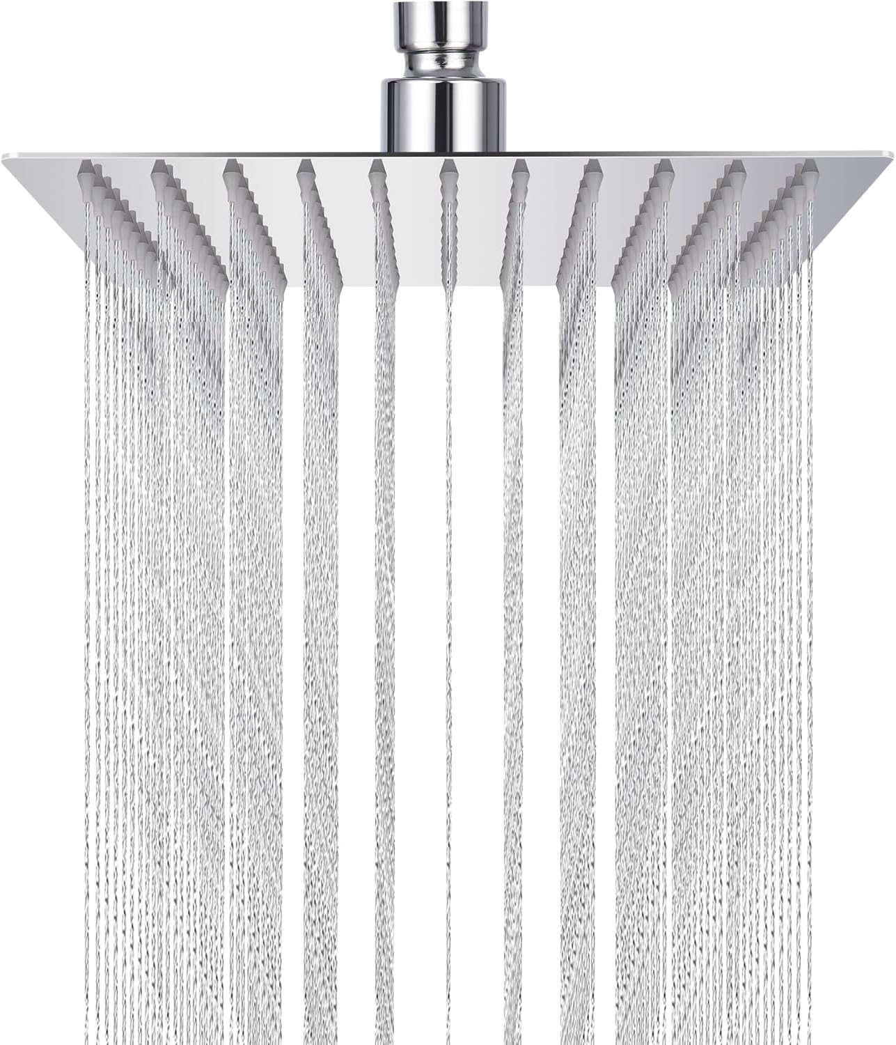 Kwadratowa deszczownica - 25 cm - stal nierdzewna 304 Kwadratowa głowica prysznicowa, obrotowa głowica prysznicowa sufitowa 360°