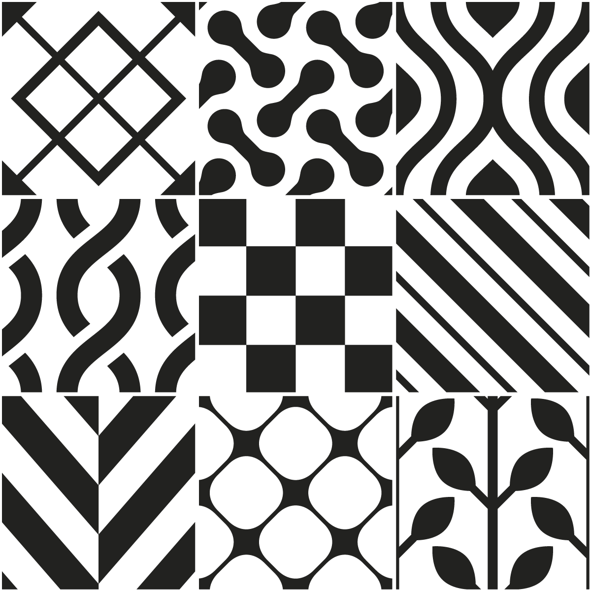 9 adesivo piastrelle scandinavo Islanda - Sticker adesivo - adesivi murali - 9stickers10x10cm - 2