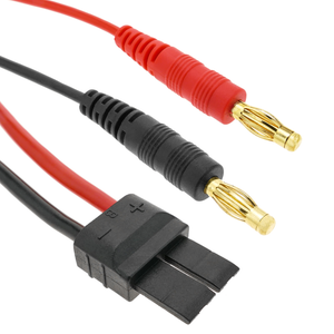 Lot 2 Câbles Charge Tamiya 30cm 4mm Banane 14AWG – Contact Doré Yunique Charge LiPo 14AWG