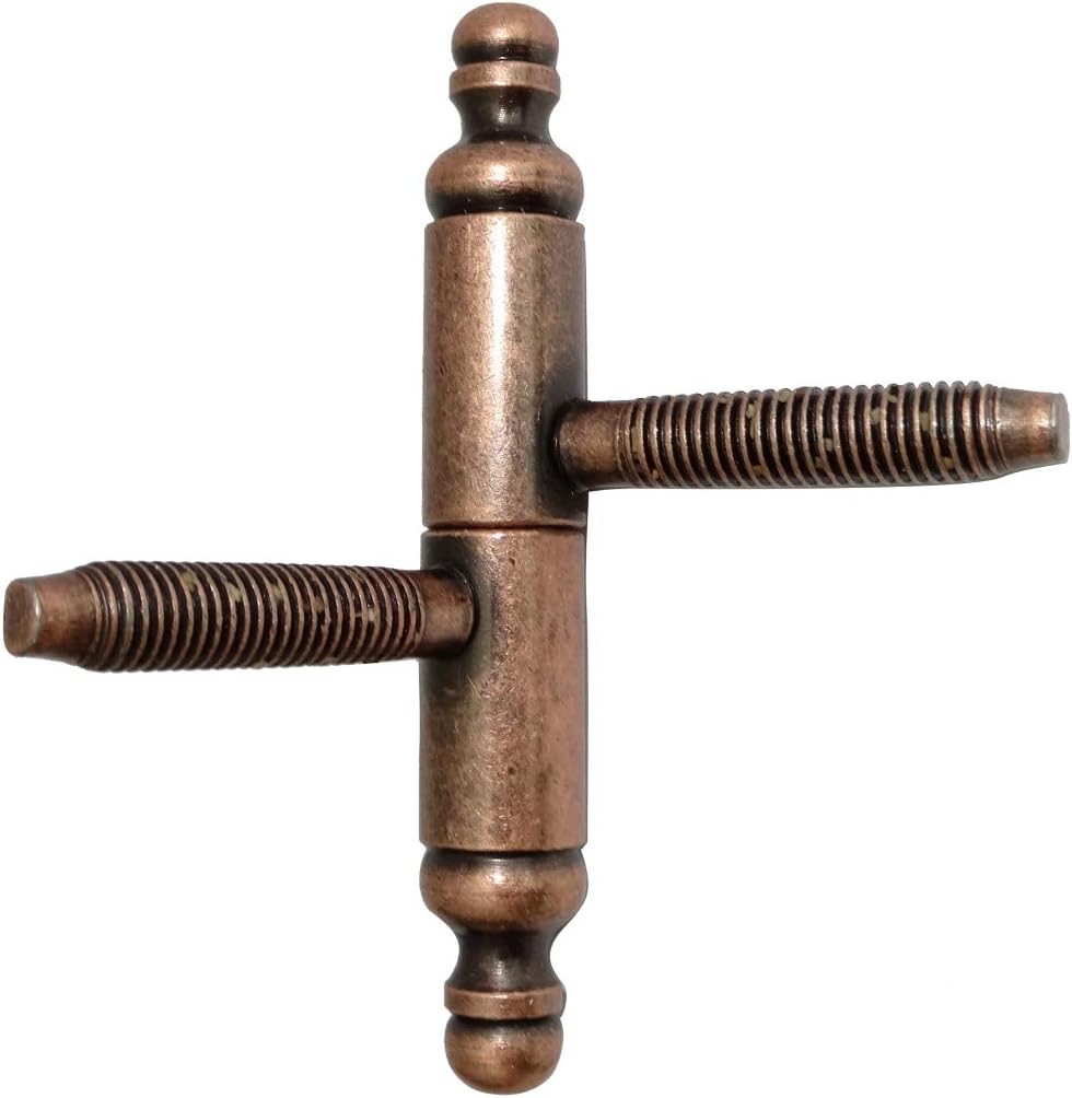 Szt. sworznie zawiasów śrubowych do drzwi Ø14x90mm do drzwi szafkowych, drzwi drewnianych, drzwi listwowych (stara miedź)