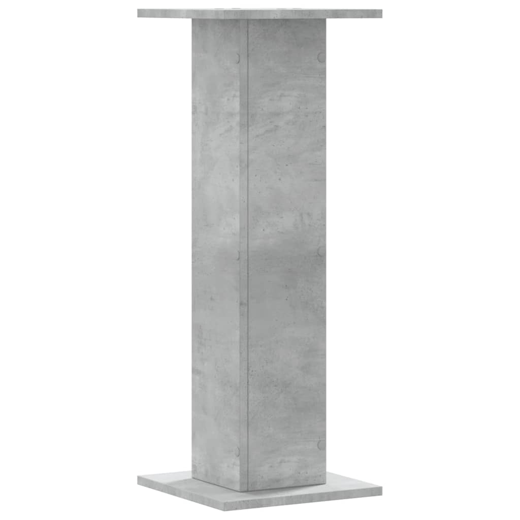 Supports pour plantes, 2 pièces, gris béton, panneau de bois - 6
