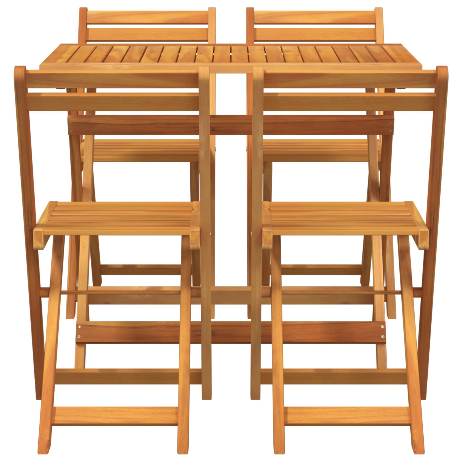Ensemble bistrot 5 pcs Huile Naturelle Bois d'Acacia Massif vidaXL - 6