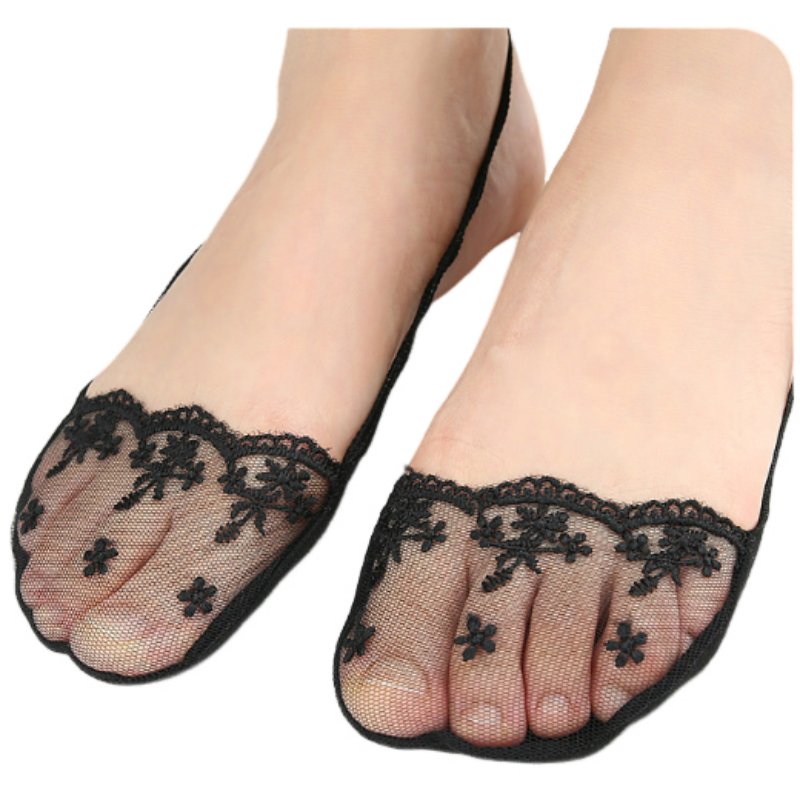 6 Paia Calzini Invisibili Da Donna - Colore Nude Antiscivolo - Calze Basse Per Ballerine E Mocassini - Taglia 4-6 UK