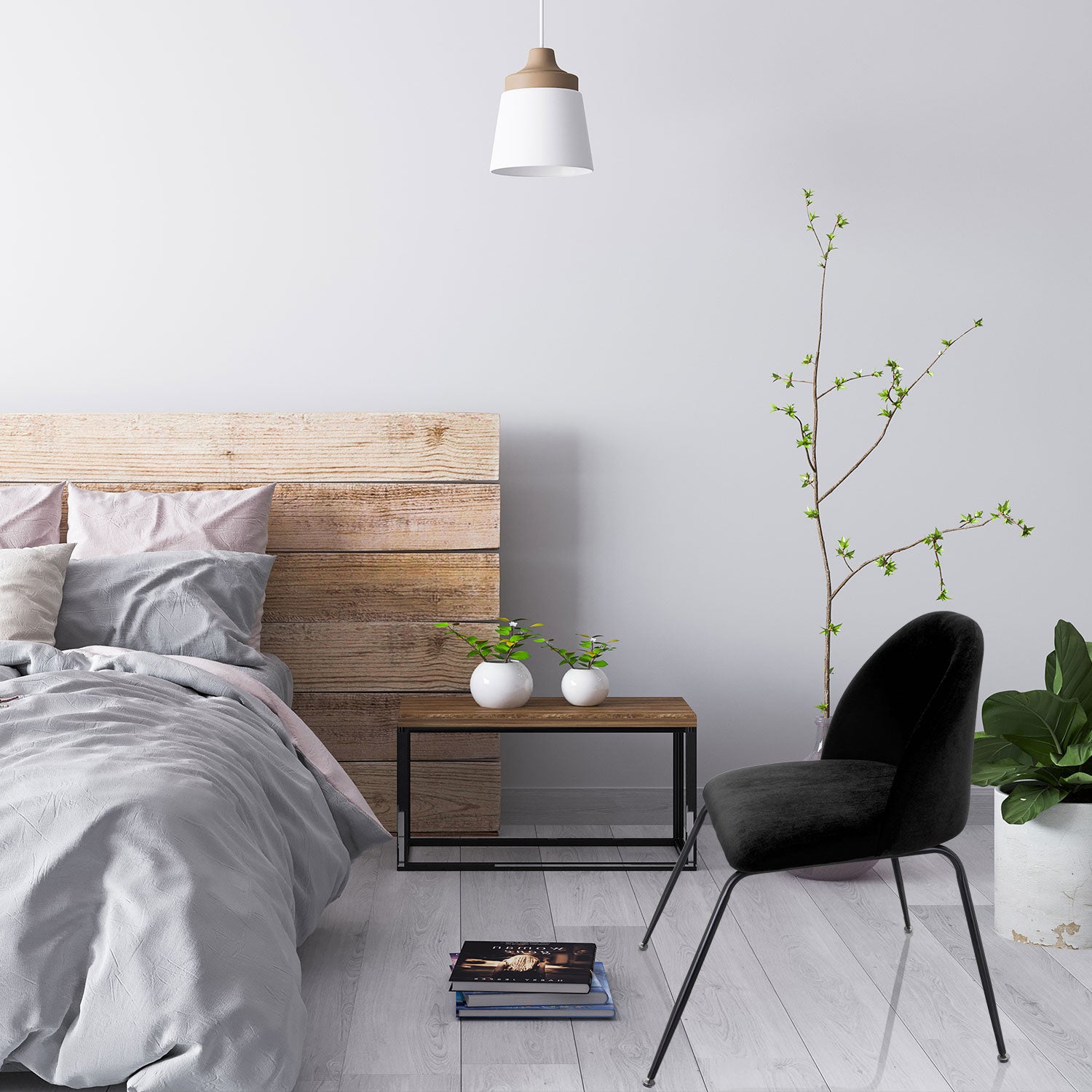 Poltrona Lounge VELVO Velluto nero hjh OFFICE - 8