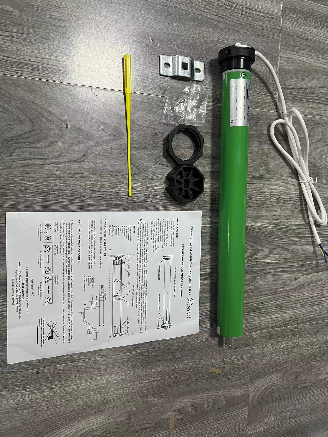 Motore tapparella 60 kg - 30 Nm STAFFA REGOLABILE e RISPARMIO ENERGETICO INCLUSA Motori per tapparelle elettriche Avvolgibili - 8
