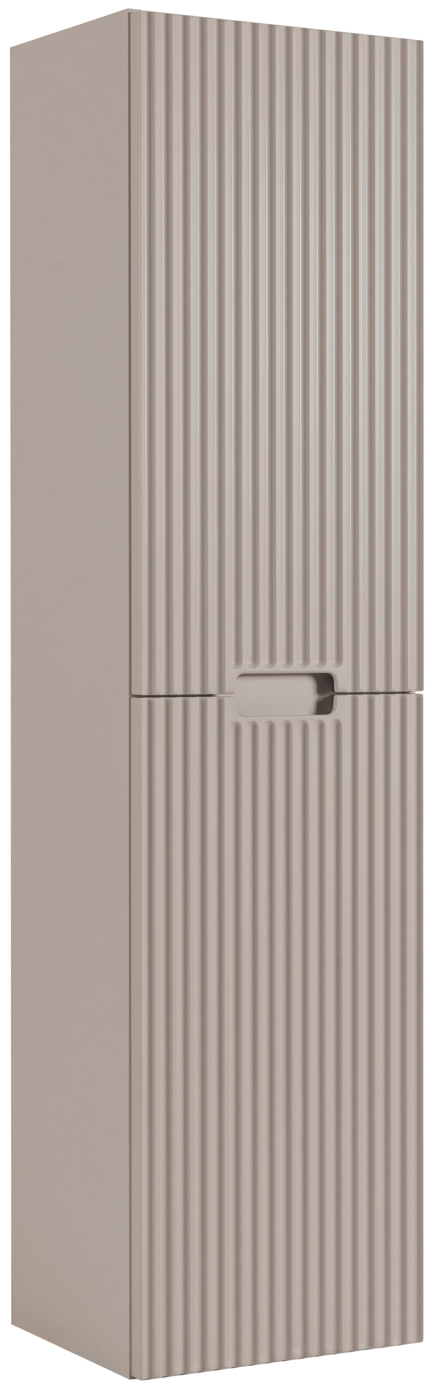 Słupek łazienkowy VENA 136 cm kaszmir ryflowany front frezowany uchwyt