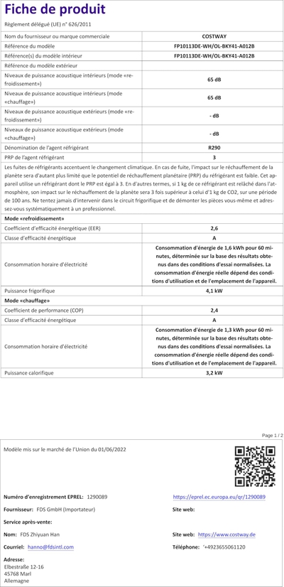 Étiquette énergétique
