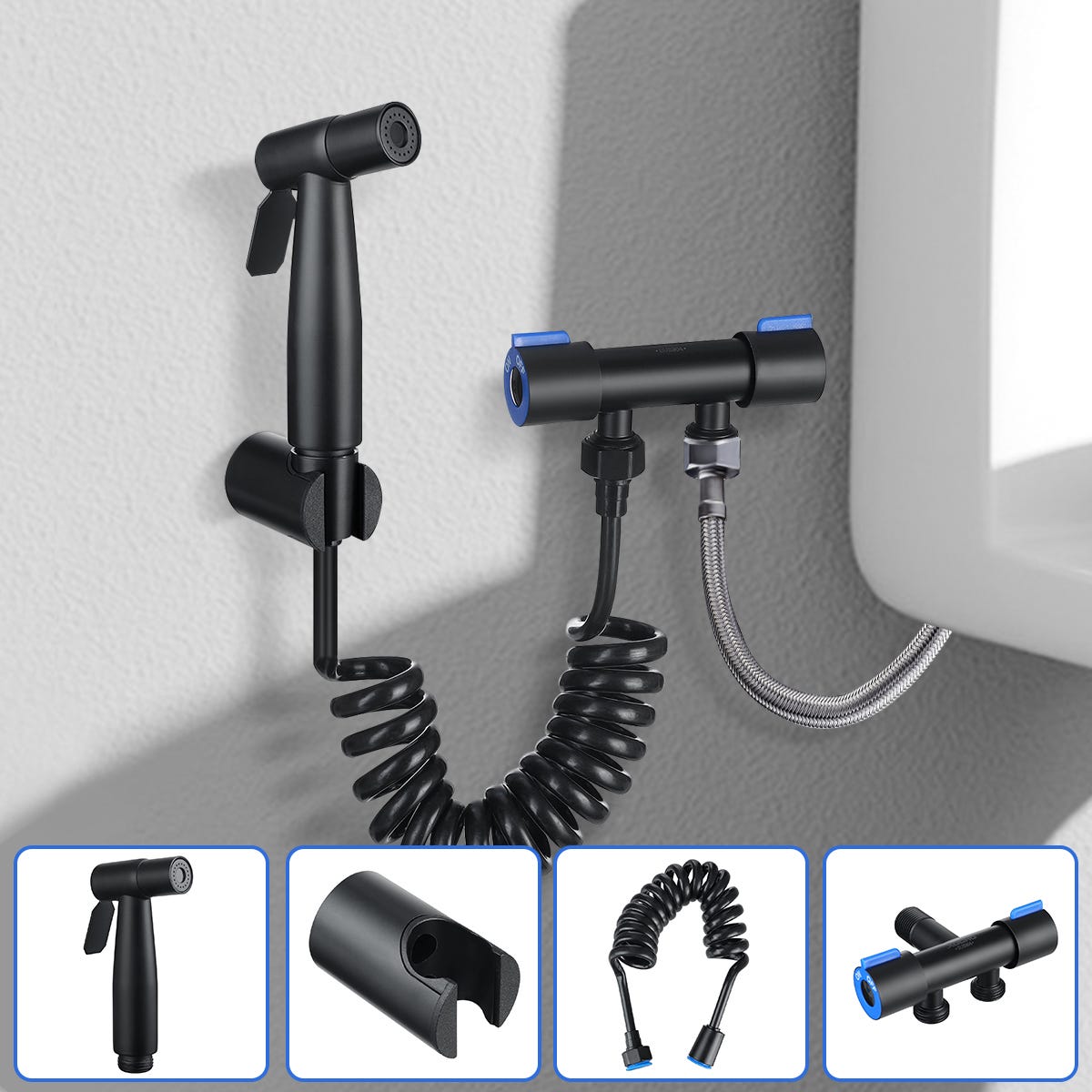 Doccetta Anale Soffione Doccia Bidet A Mano In Acciaio Inossidabile - 2 Modalità Di Getto Per Igiene Perfetta Doccino Bidet - Foto 1