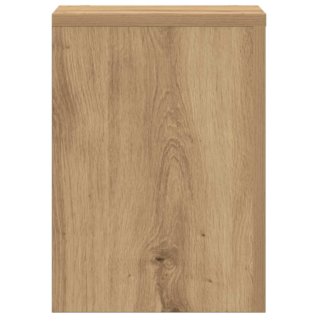 Lot de 2 supports pour plantes chêne artisanal en panneau de bois - 6