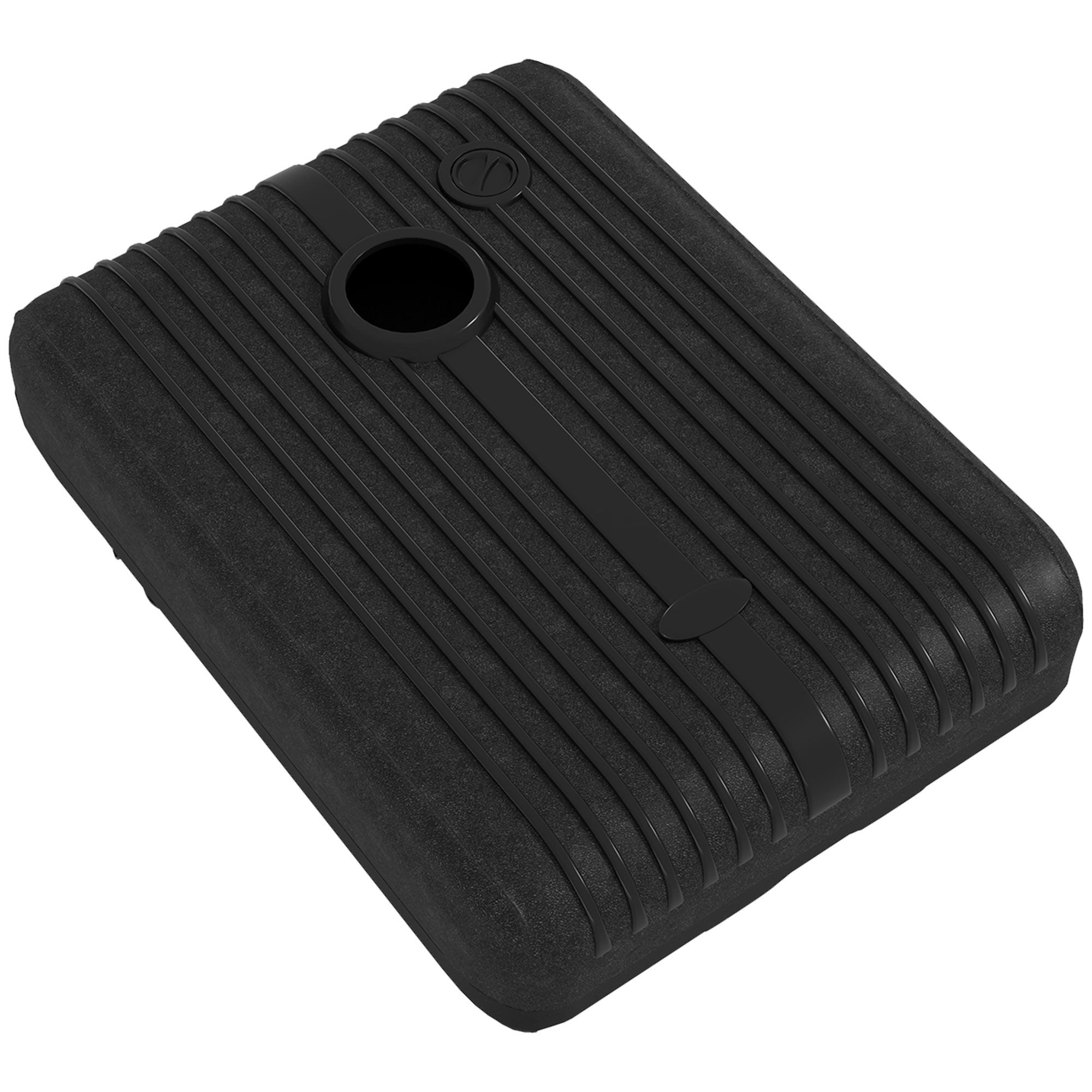 Base Per Ombrellone Con Ruote E Zavorra Riempibile - Nero, Fino A 56,7 Kg
