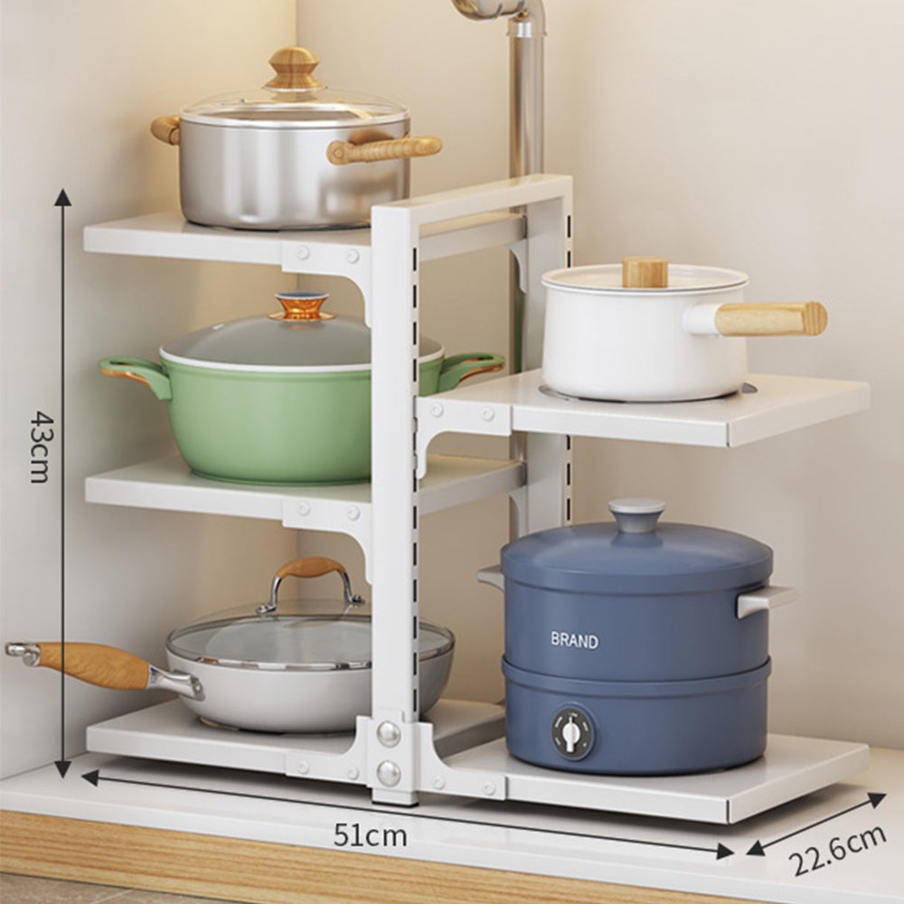 Organizer na garnki i patelnie, uchwyt na garnek pod zlewem, organizery i schowki, organizer do szafki kuchennej