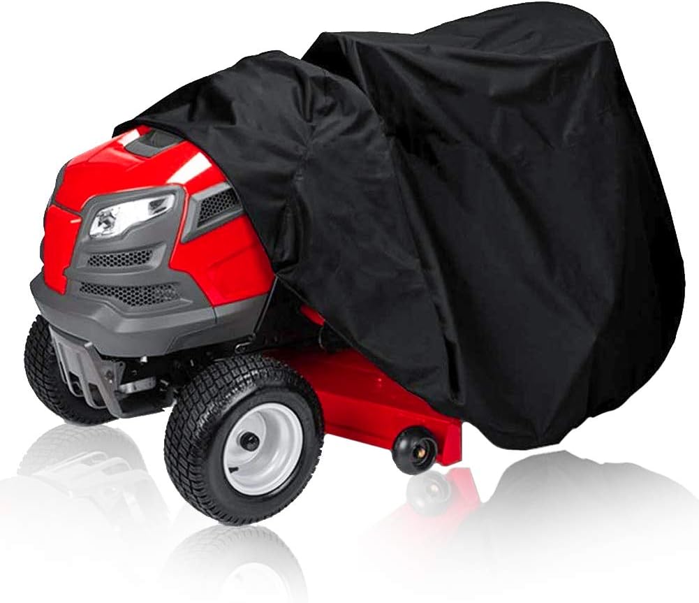 Czarny pokrowiec z poliestru mocowany z boku kosiarki, 177 x 110 x 110 cm