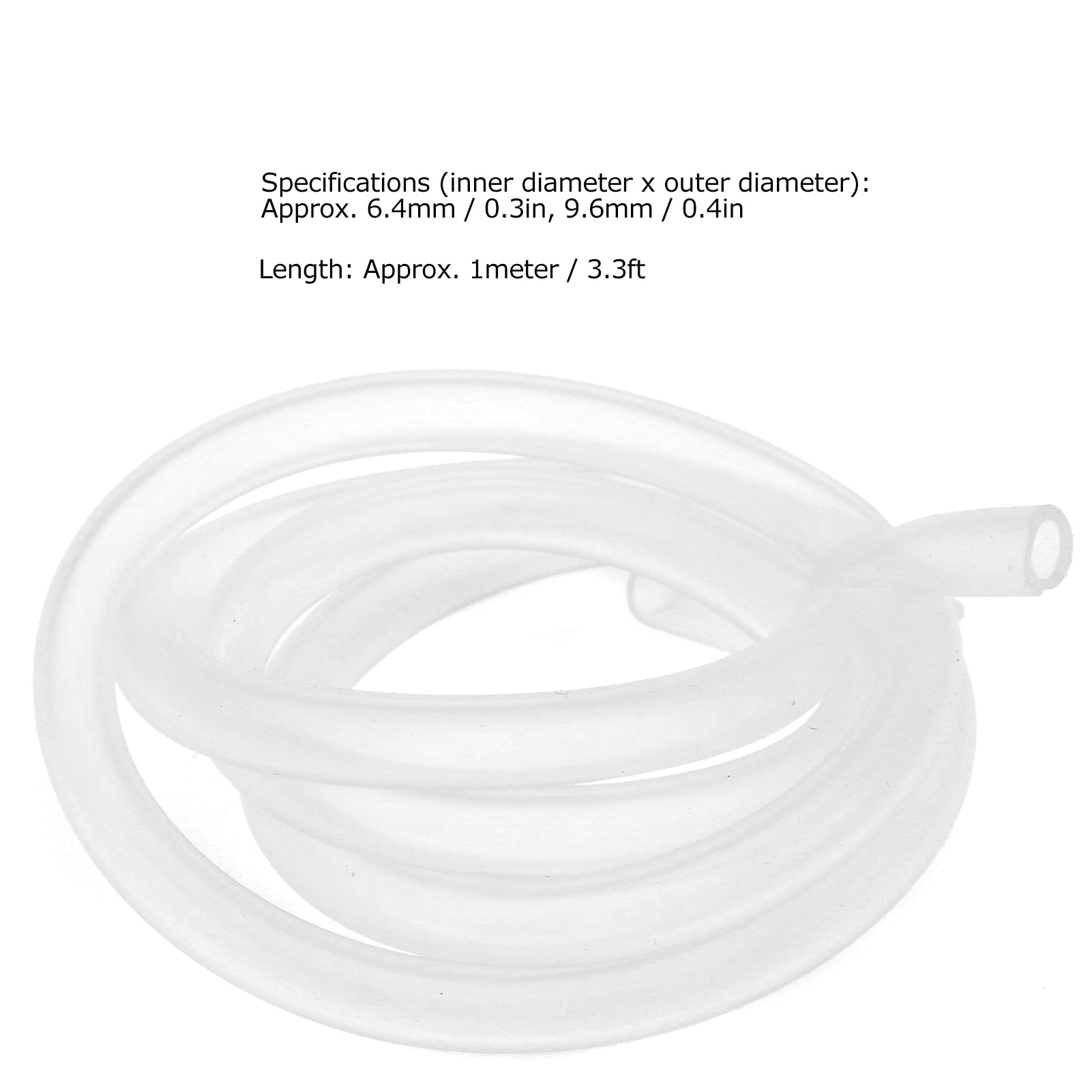 Tube de pompe péristaltique tuyau en silicone accessoires d'équipement hydraulique transparent 1 mètre (6,4 mm - 9