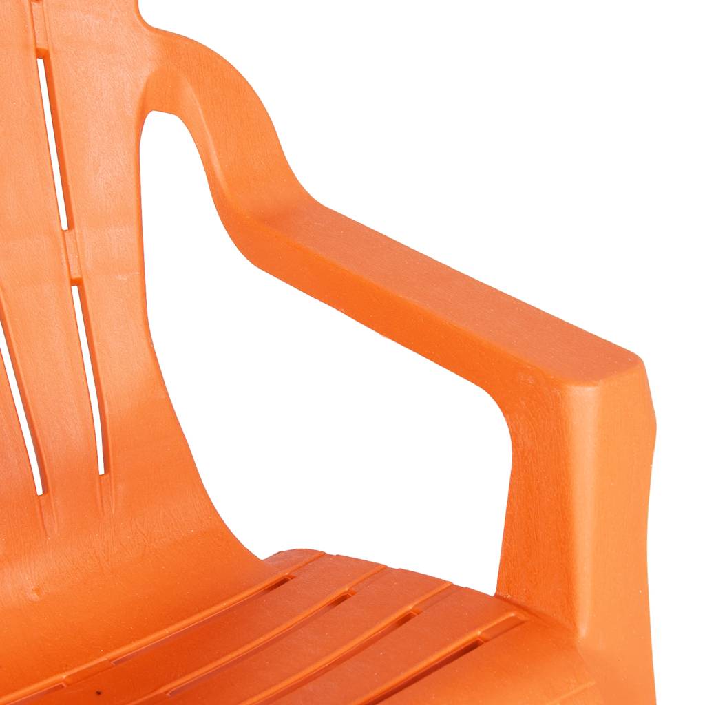 Lot de 2 Chaise de jardin sans coussin vidaXL en Polypropylène Orange - 6