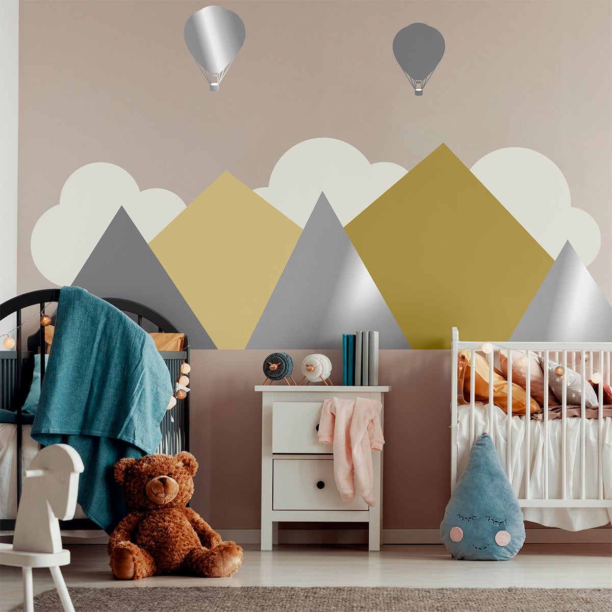 Adesivo bambino giganti montagne scandinave Svendborg - Sticker adesivo - adesivi murali - 120x160cm - 3