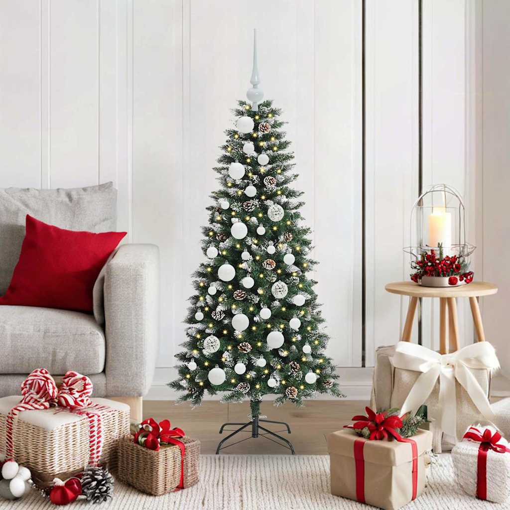 Sapin de Noël Lumineux Pliable 120cm - Arbre de Noël Fibre Optique Décoratif avec Éclairage - Décoration Festive pour Maison, - Maison