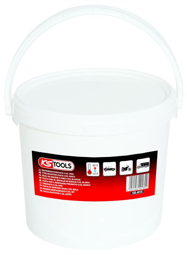 KS TOOLS - Seau de graisse à pneu blanche, 5KG - 1004010