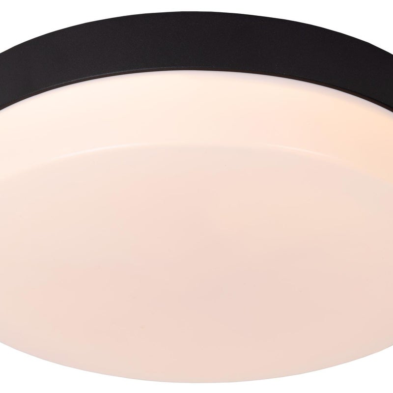 Plafon okrągły BISKIT LED 12W Ciepła biel 700lm czarno-biały wym:6,5x23x23cm IP44 Lucide