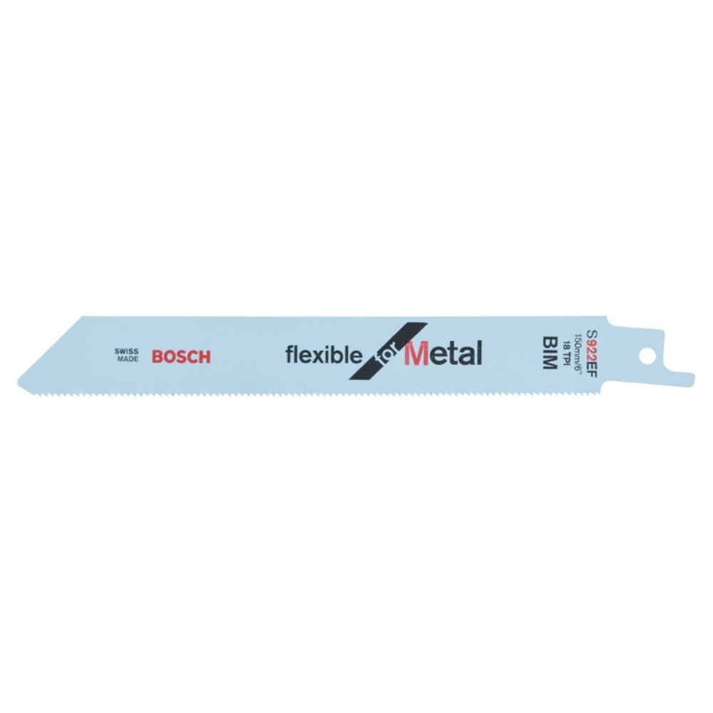 Bosch Professional 2 pezzi Lama per sega universale S 922 EF Flexible for Metal (per metallo, 150 x 19 x 0.9 mm, accessorio per sega universale)