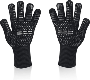 Cuisine Accessoires Manique Silicone GREVY Gants De Cuisine Gants De Four Anti Chaleur Anique Et Gant Pour Cuisiner, Barbecue Gants Cuisine Ensemble Sécurité 500°F
