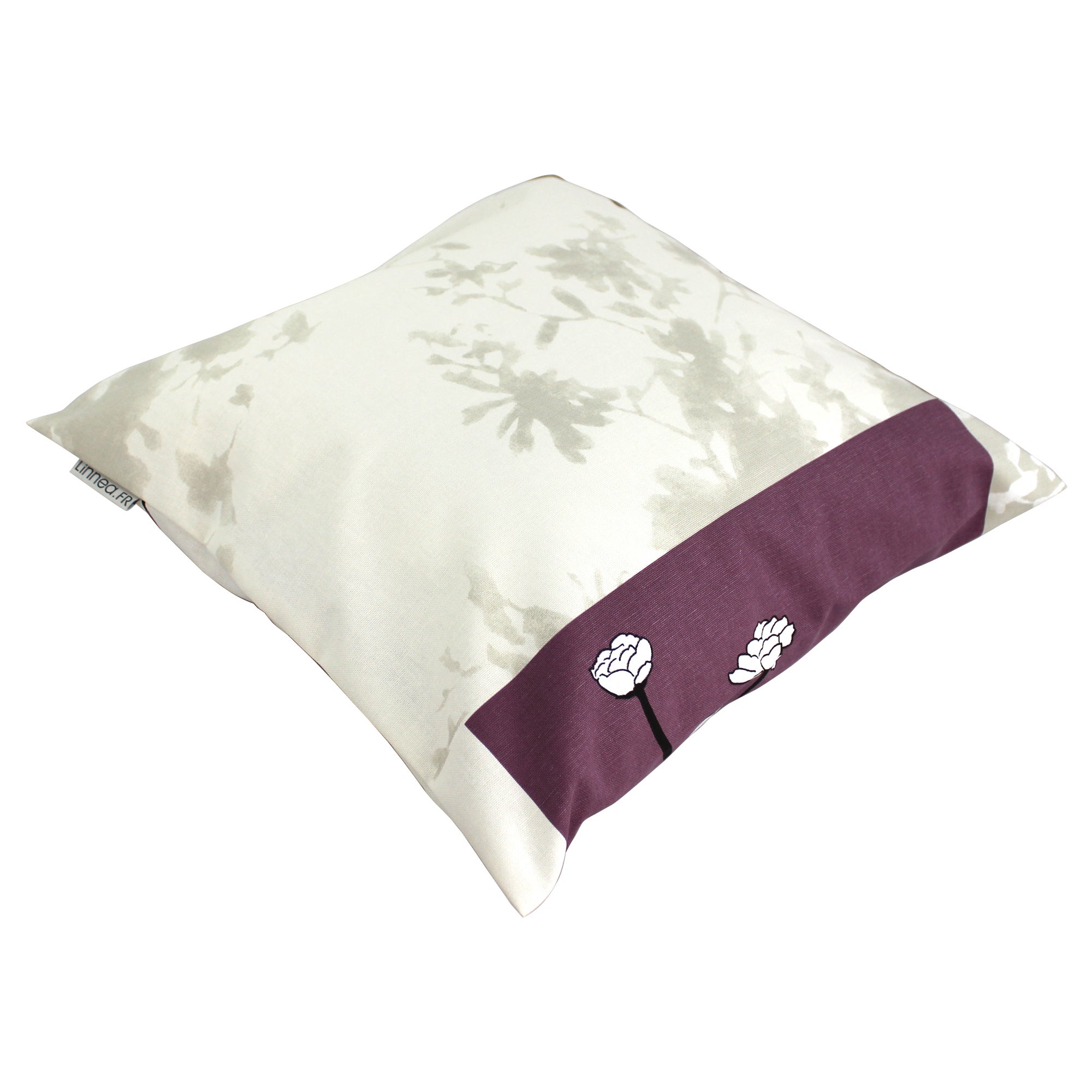 Housse de coussin 45 x 45 cm, coton, juliette imprimé fond kaki La Redoute Interieurs | La Redoute