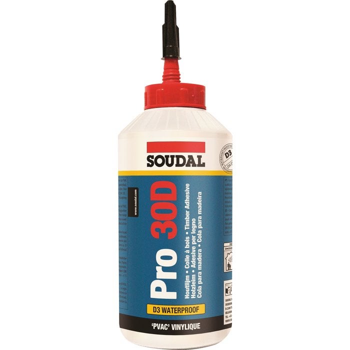 Soudal - PRO 30D colle bois résistante à l'eau D3 - 750g - 108769 - 3